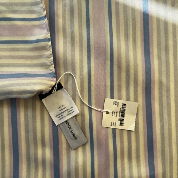 J.Crew 100% Silk Infinity Scarf NWT | Pastel Stripes Lightweight Luxe - Picture 6 of 7